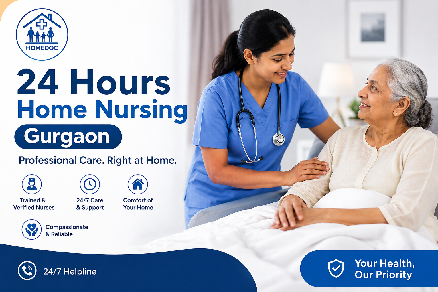 You are currently viewing 24 Hours Home Nursing Gurgaon – Professional Nursing Care at Your Doorstep
